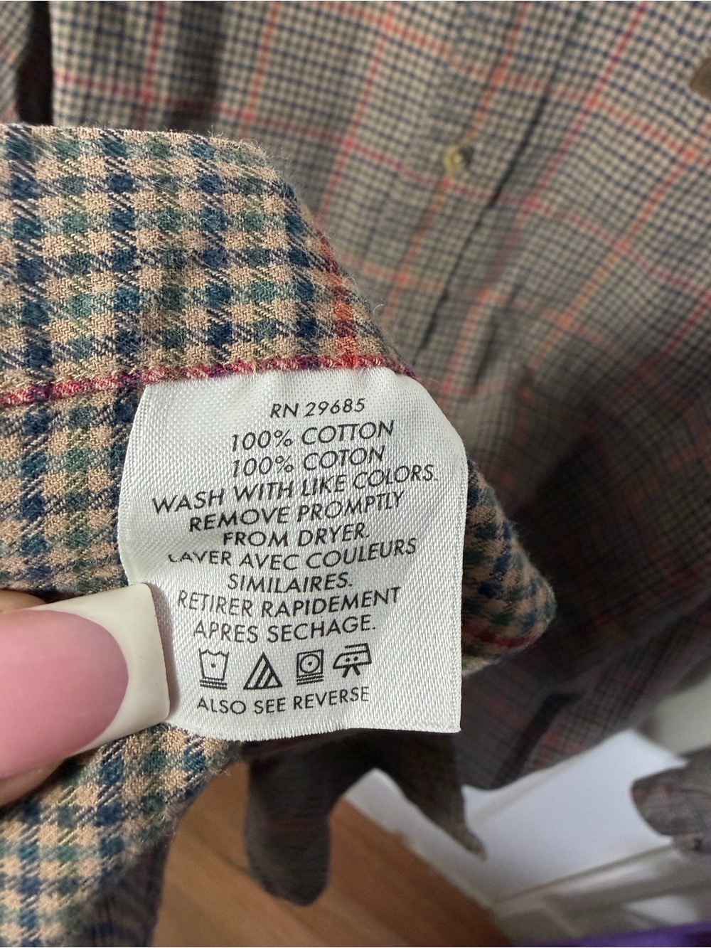 Pendleton Men's Button-Up Plaid Shirt - Brown & Red 100% Cotton - Picture 5 of 8